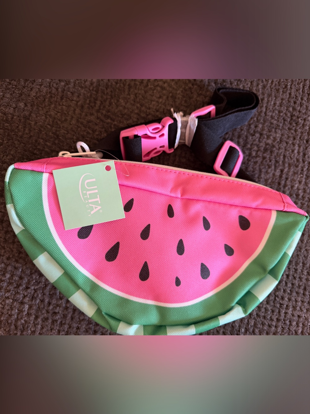 Ulta Beauty Pink & Green Watermelon Waist Pack